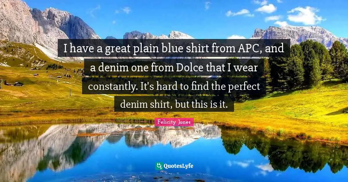 I have a great plain blue shirt from APC, and a denim one from Dolce that I wear constantly. It's hard to find the perfect denim shirt, but this is it.