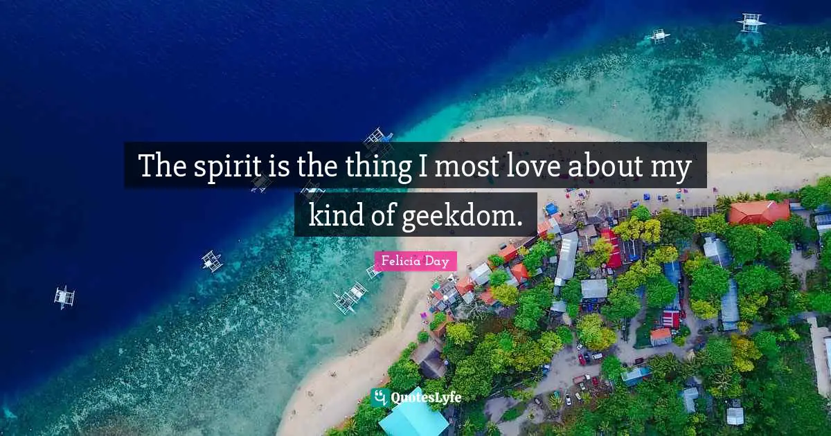 The spirit is the thing I most love about my kind of geekdom.