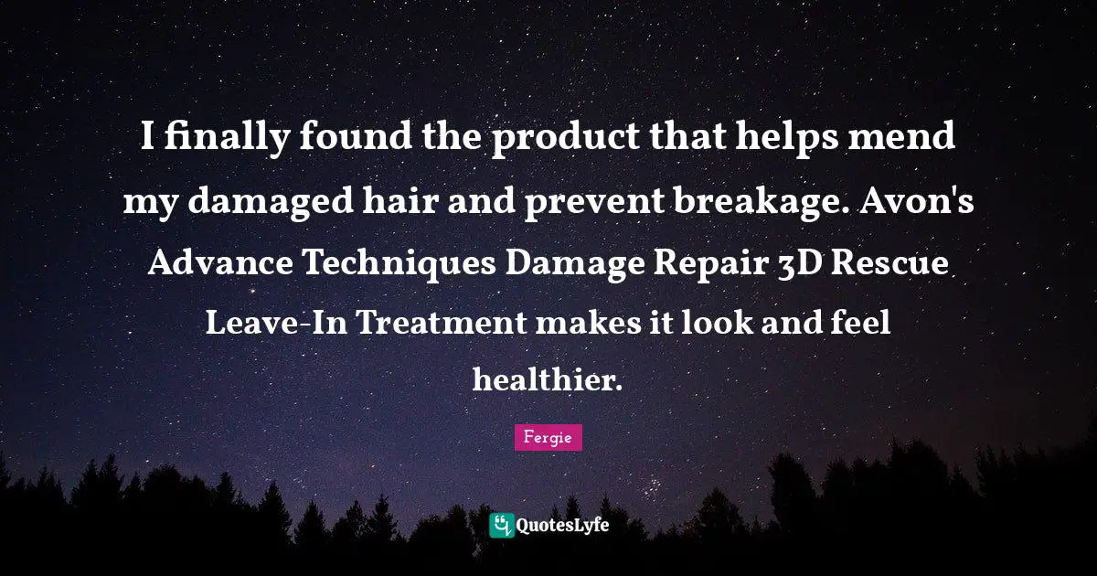 I finally found the product that helps mend my damaged hair and prevent breakage. Avon's Advance Techniques Damage Repair 3D Rescue Leave-In Treatment makes it look and feel healthier.