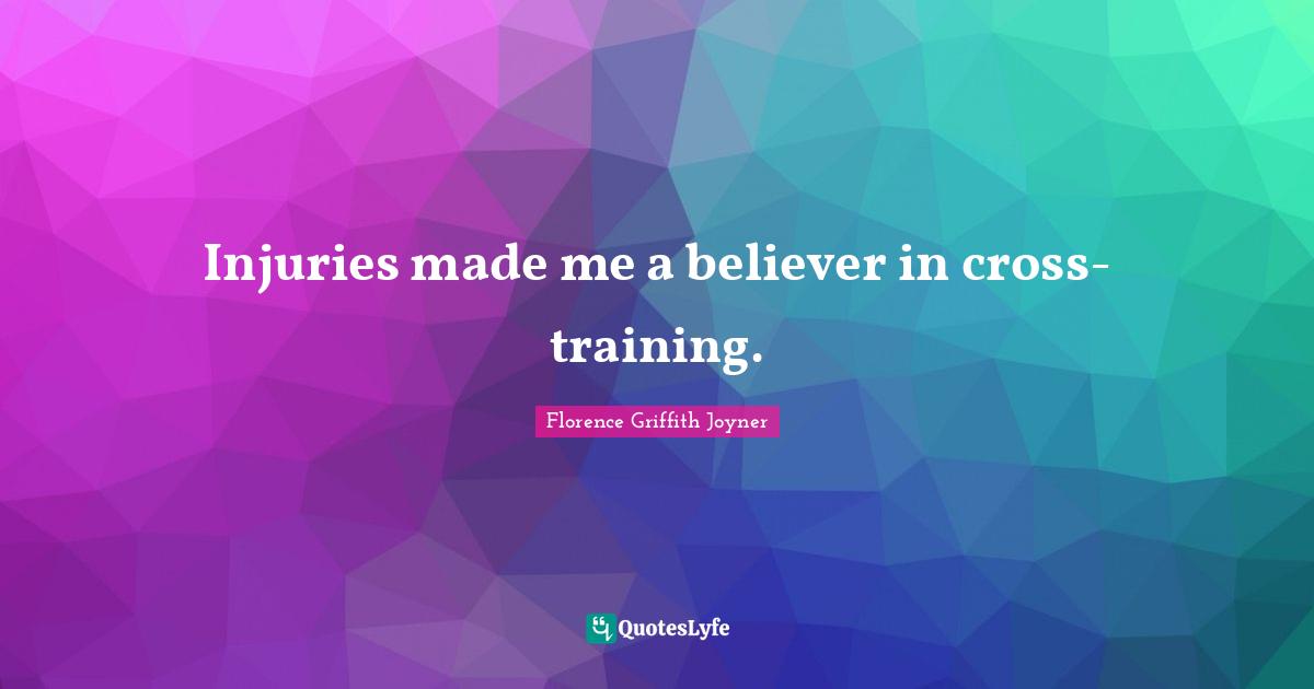 Injuries made me a believer in cross-training.