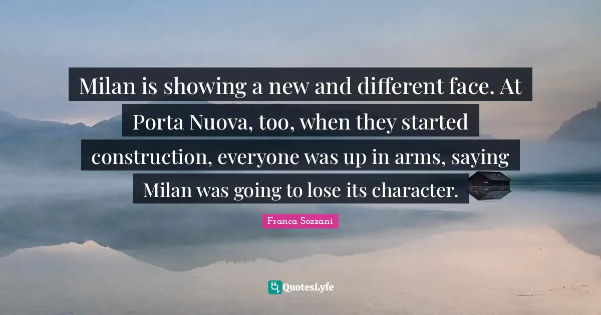Milan is showing a new and different face. At Porta Nuova, too, when they started construction, everyone was up in arms, saying Milan was going to lose its character.