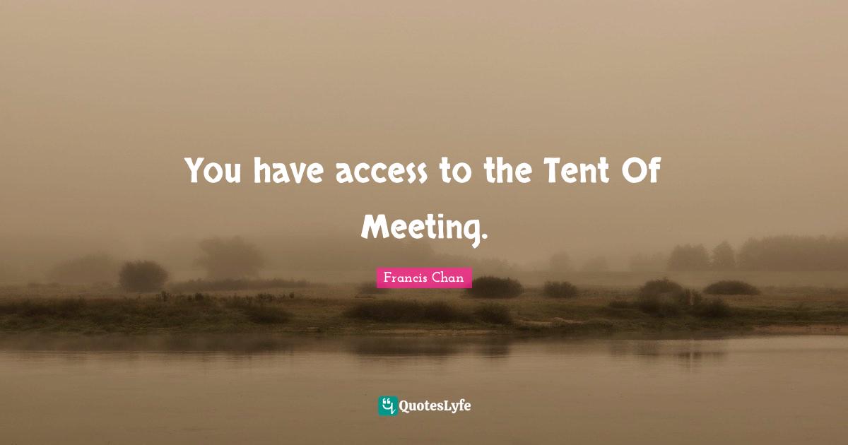 You have access to the Tent Of Meeting.