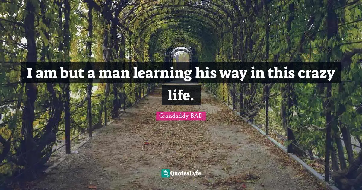 Path Of Life Quotes: "I am but a man learning his way in this crazy life."