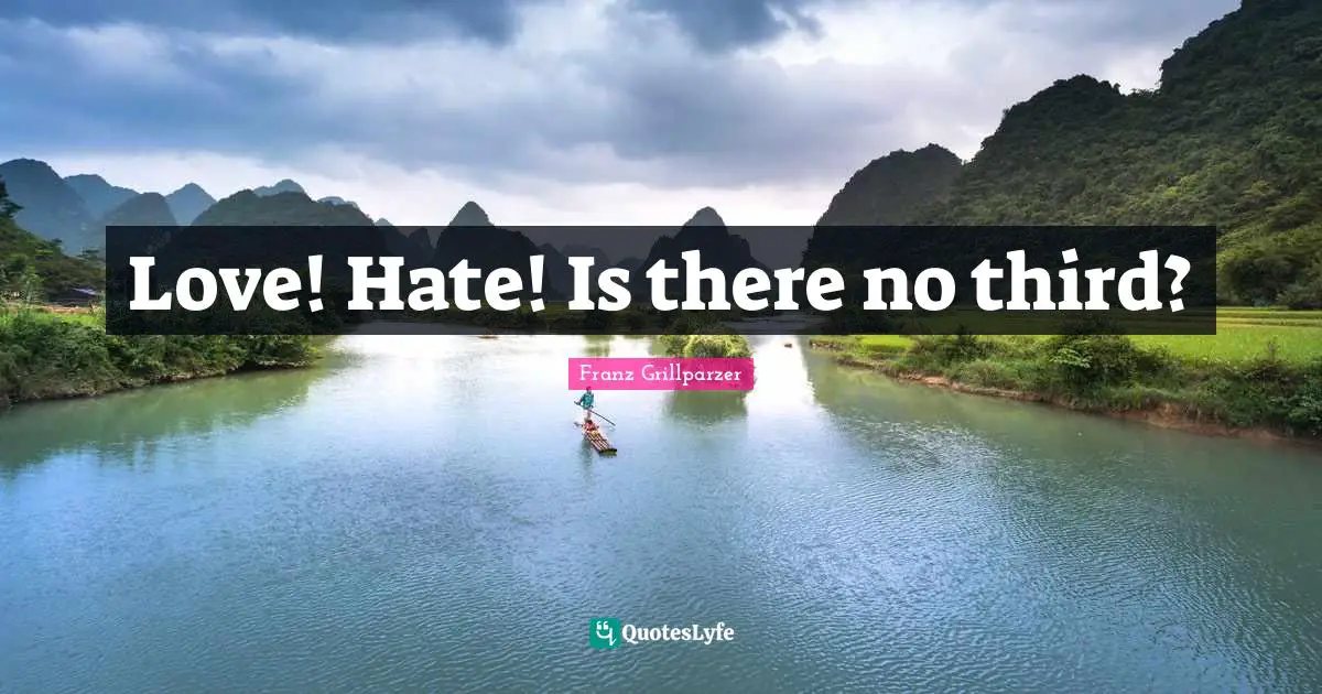 Love! Hate! Is there no third?