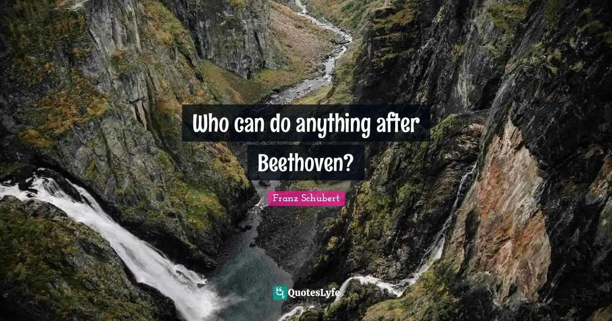 Who can do anything after Beethoven?