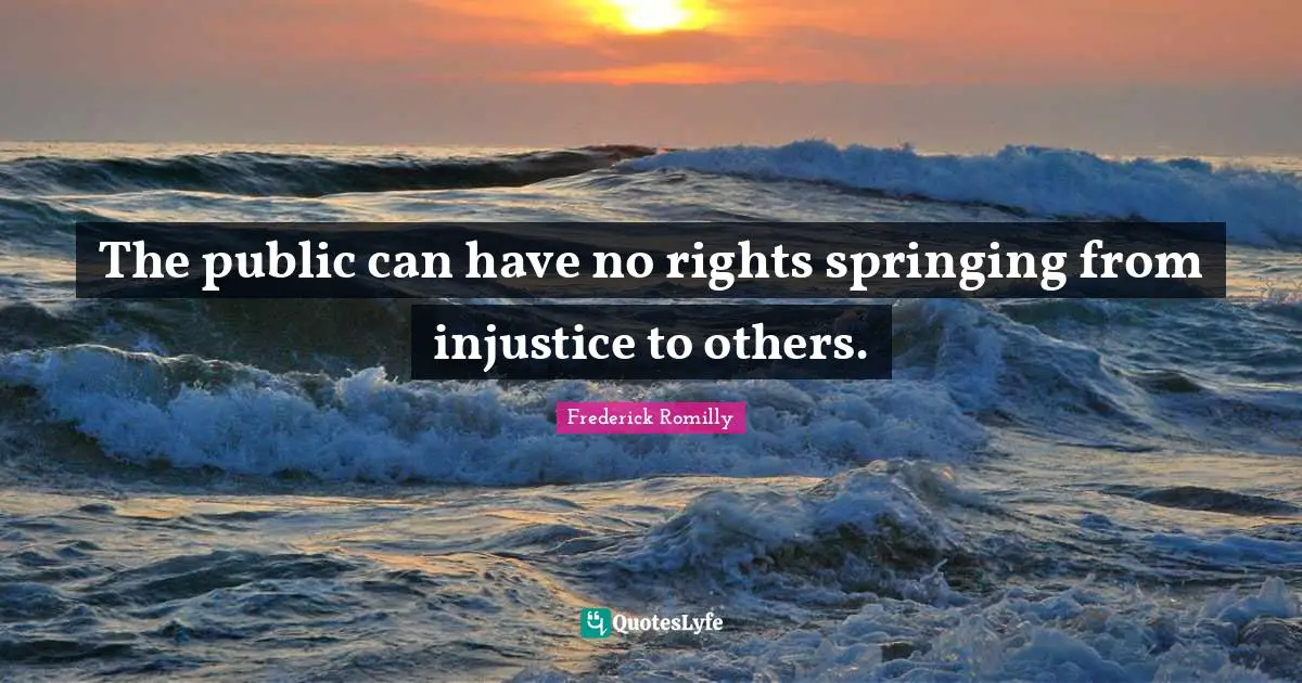 The public can have no rights springing from injustice to others.