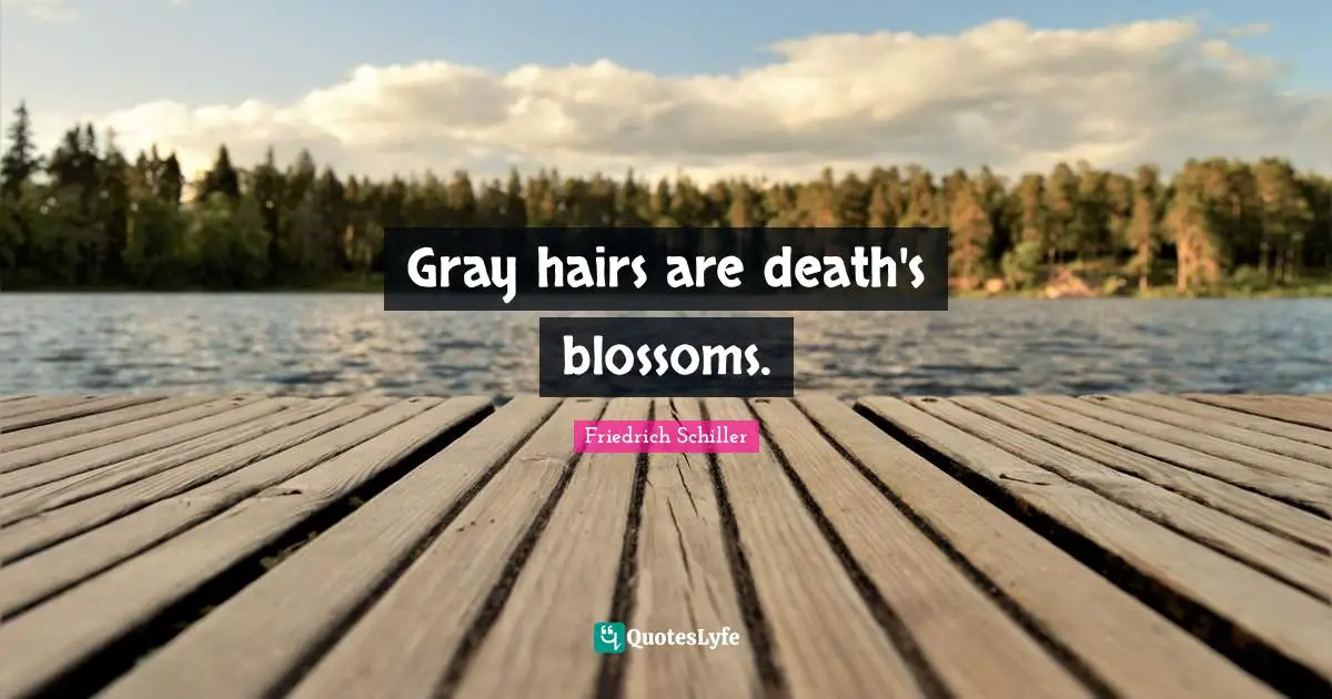 Gray hairs are death's blossoms.