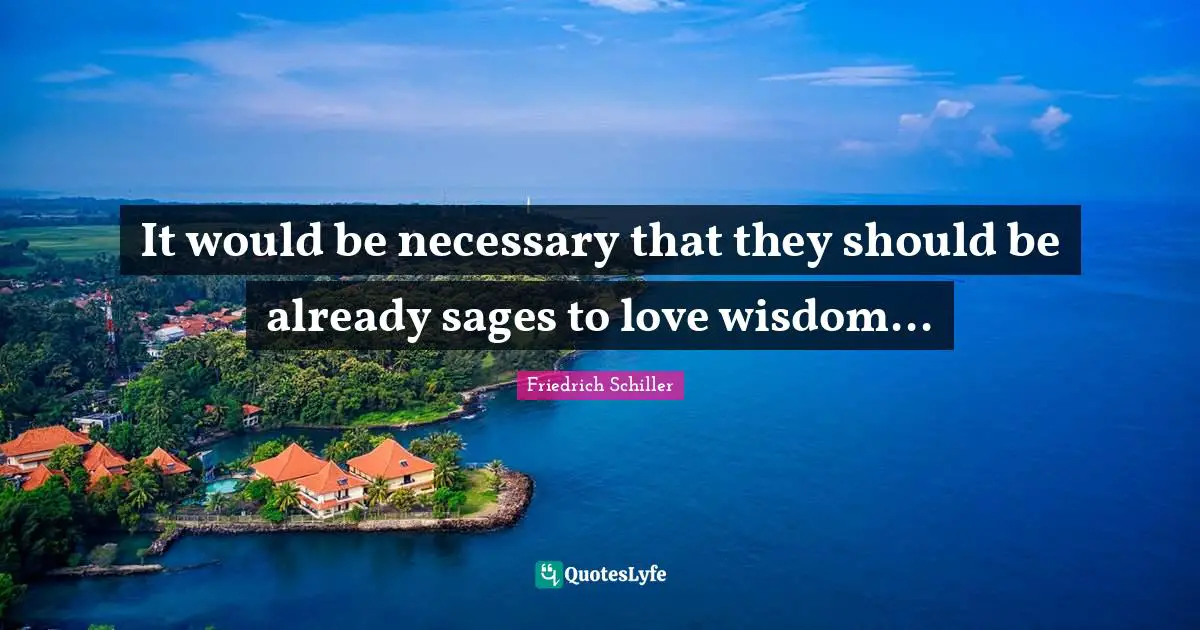 It would be necessary that they should be already sages to love wisdom...