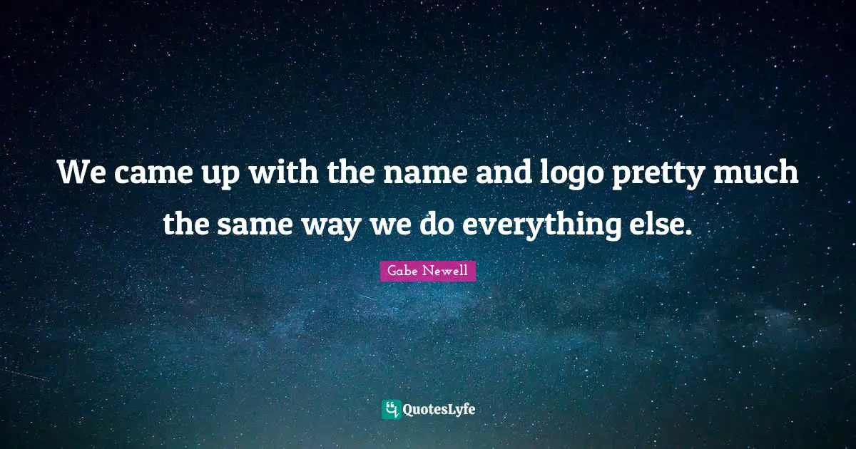 We came up with the name and logo pretty much the same way we do everything else.