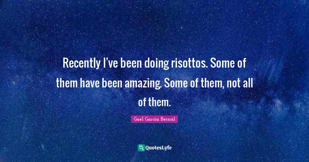 Recently I've been doing risottos. Some of them have been amazing. Some of them, not all of them.