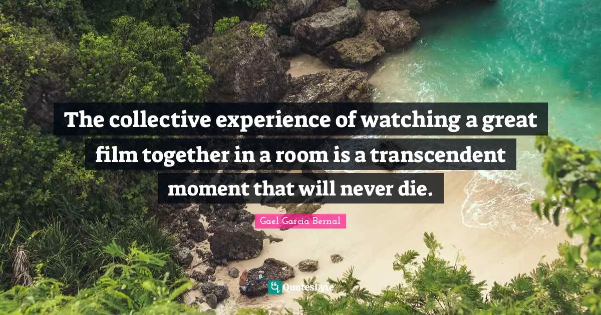 The collective experience of watching a great film together in a room is a transcendent moment that will never die.