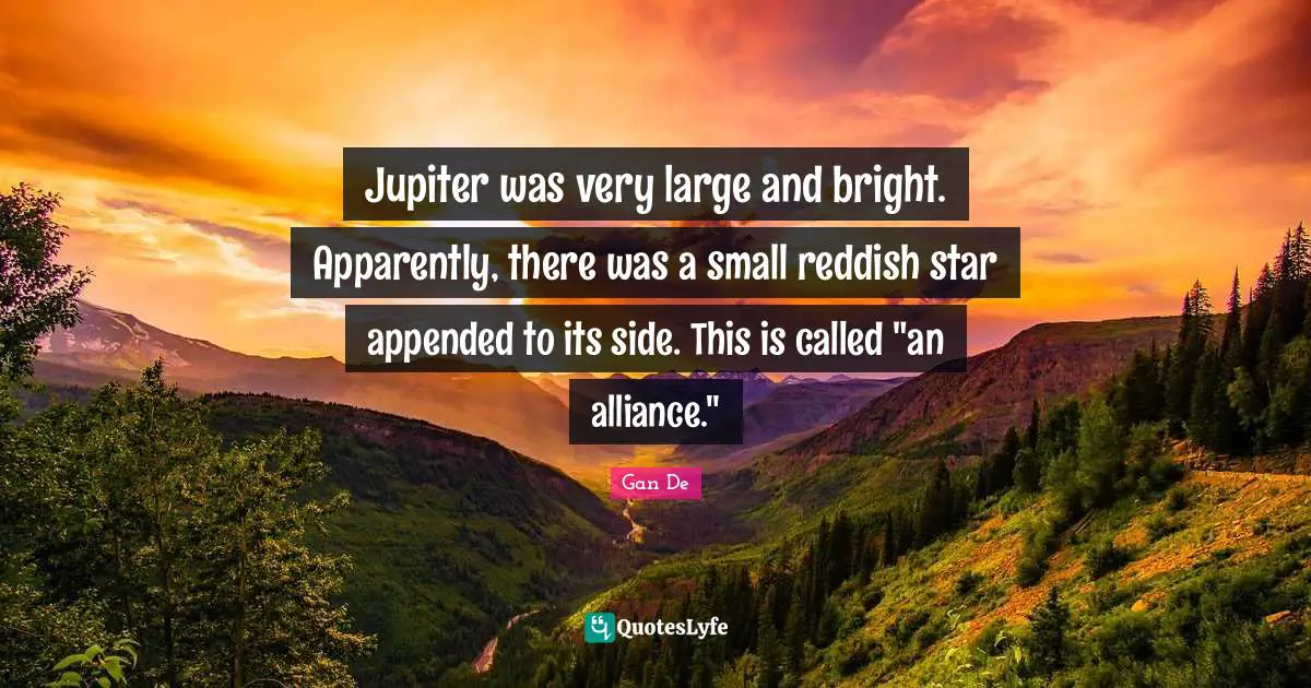 Jupiter was very large and bright. Apparently, there was a small reddish star appended to its side. This is called "an alliance."