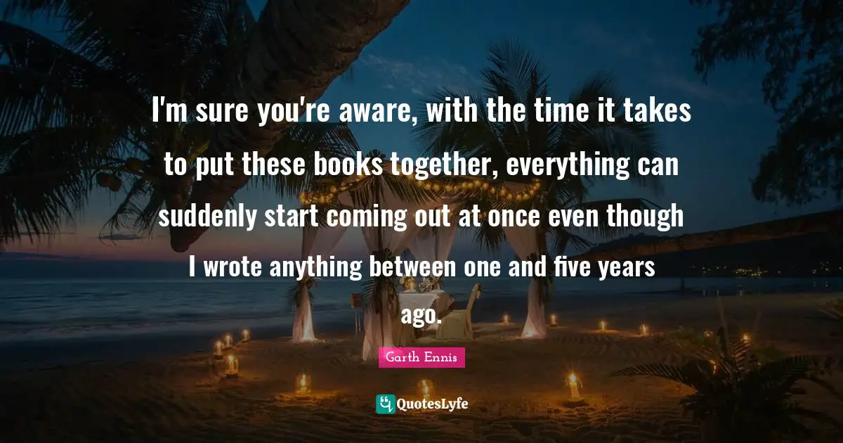 I'm sure you're aware, with the time it takes to put these books together, everything can suddenly start coming out at once even though I wrote anything between one and five years ago.
