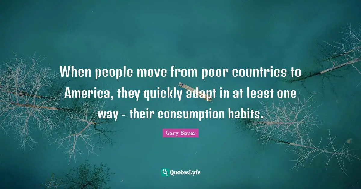 When people move from poor countries to America, they quickly adapt in at least one way - their consumption habits.