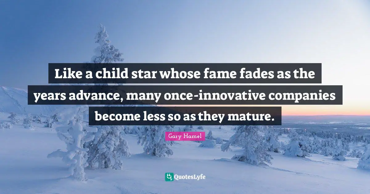 Like a child star whose fame fades as the years advance, many once-innovative companies become less so as they mature.