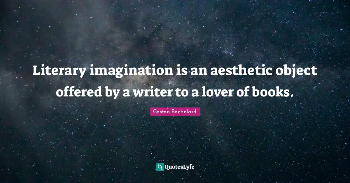 Literary imagination is an aesthetic object offered by a writer to a lover of books.