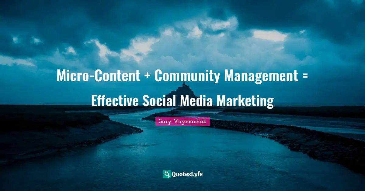 Micro-Content + Community Management = Effective Social Media Marketing