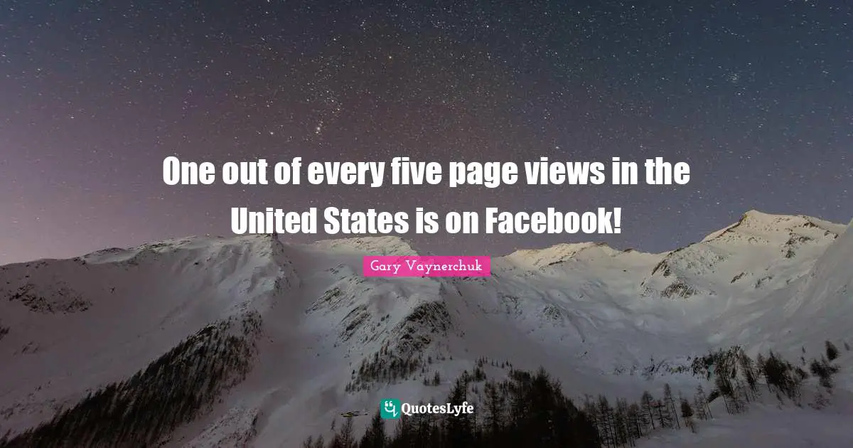 One out of every five page views in the United States is on Facebook!