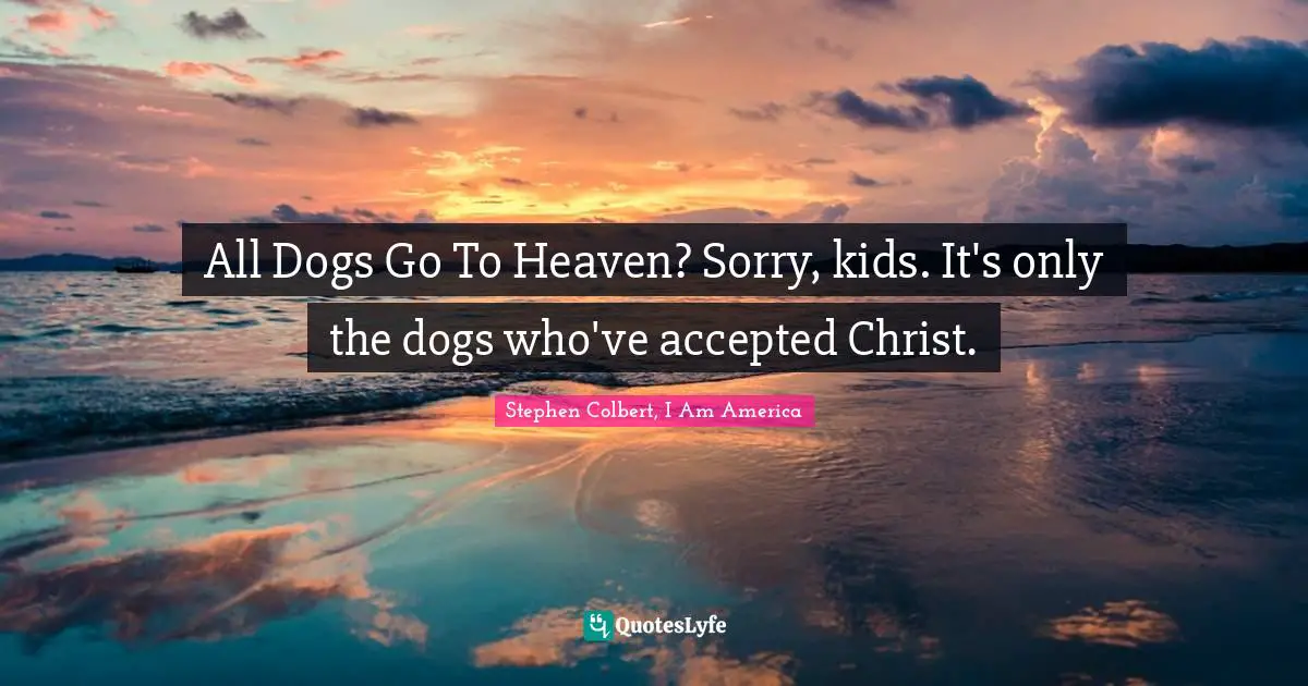 All Dogs Go To Heaven? Sorry, kids. It's only the dogs who've accepted Christ.