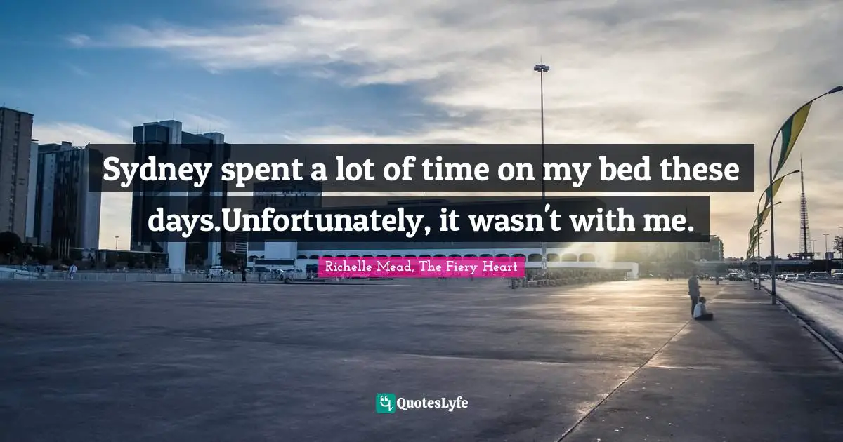 Sydney spent a lot of time on my bed these days.Unfortunately, it wasn't with me.