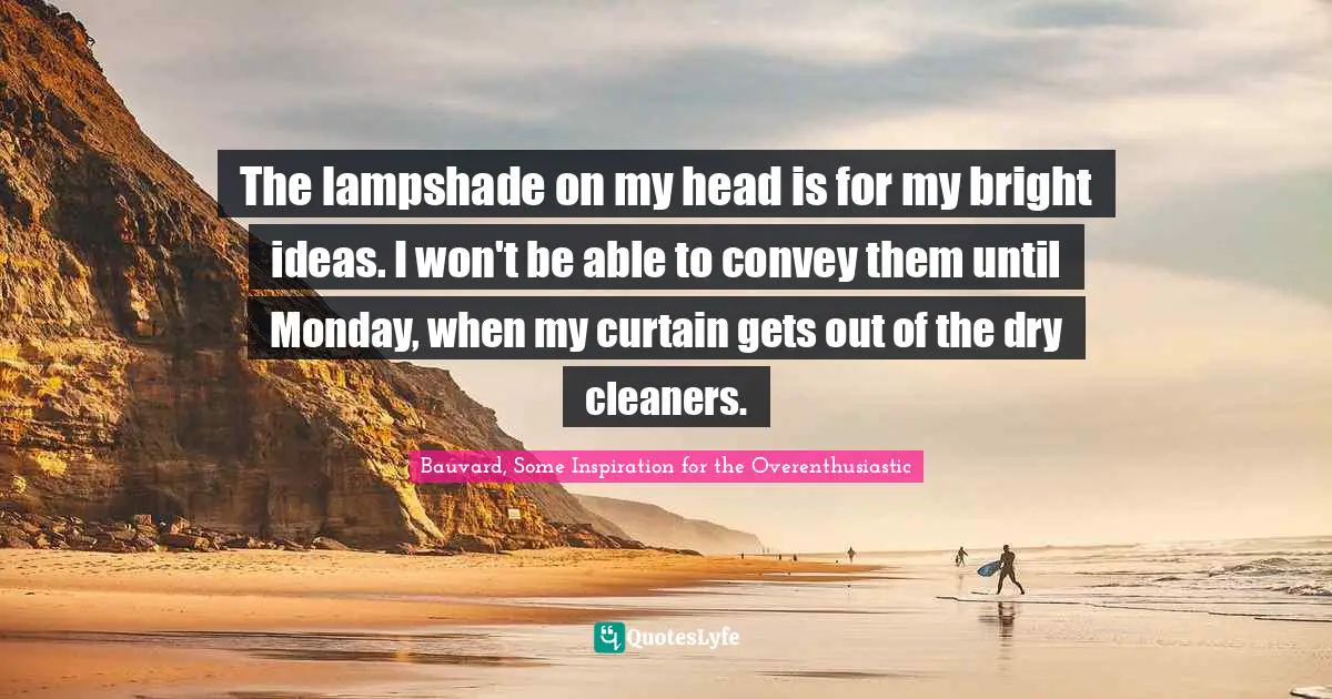 The lampshade on my head is for my bright ideas. I won't be able to convey them until Monday, when my curtain gets out of the dry cleaners.