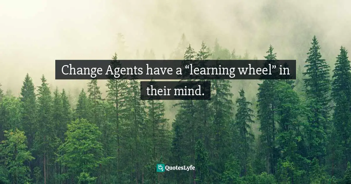 Change Agents have a “learning wheel” in their mind.