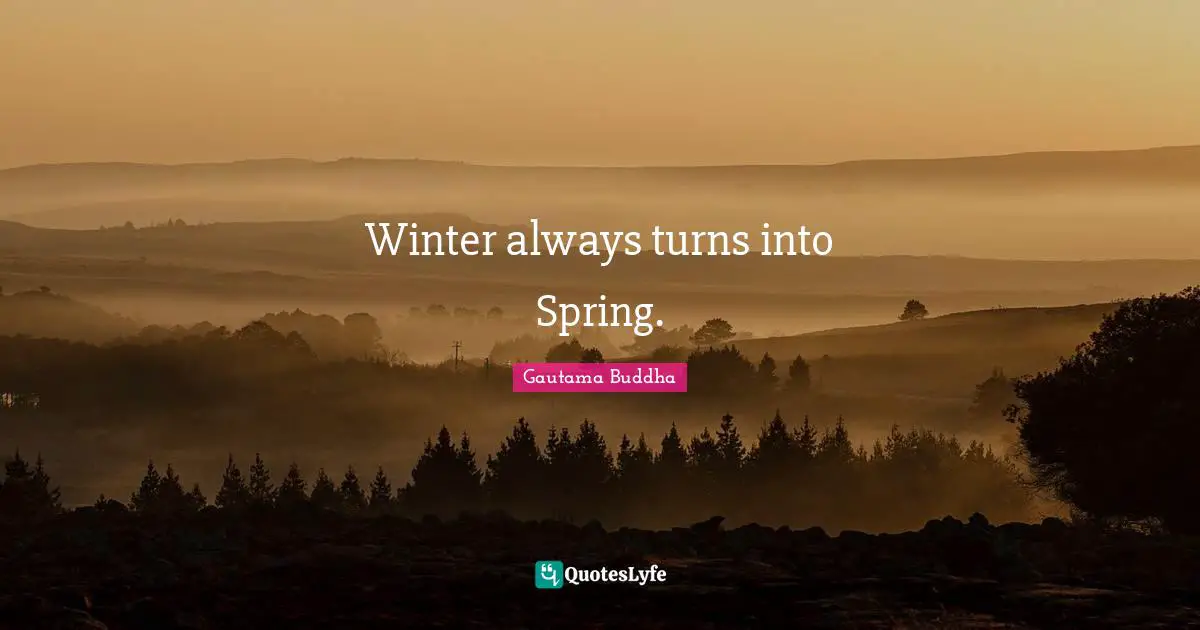 Winter always turns into Spring.