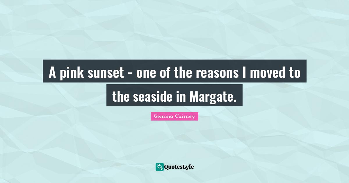 A pink sunset - one of the reasons I moved to the seaside in Margate.