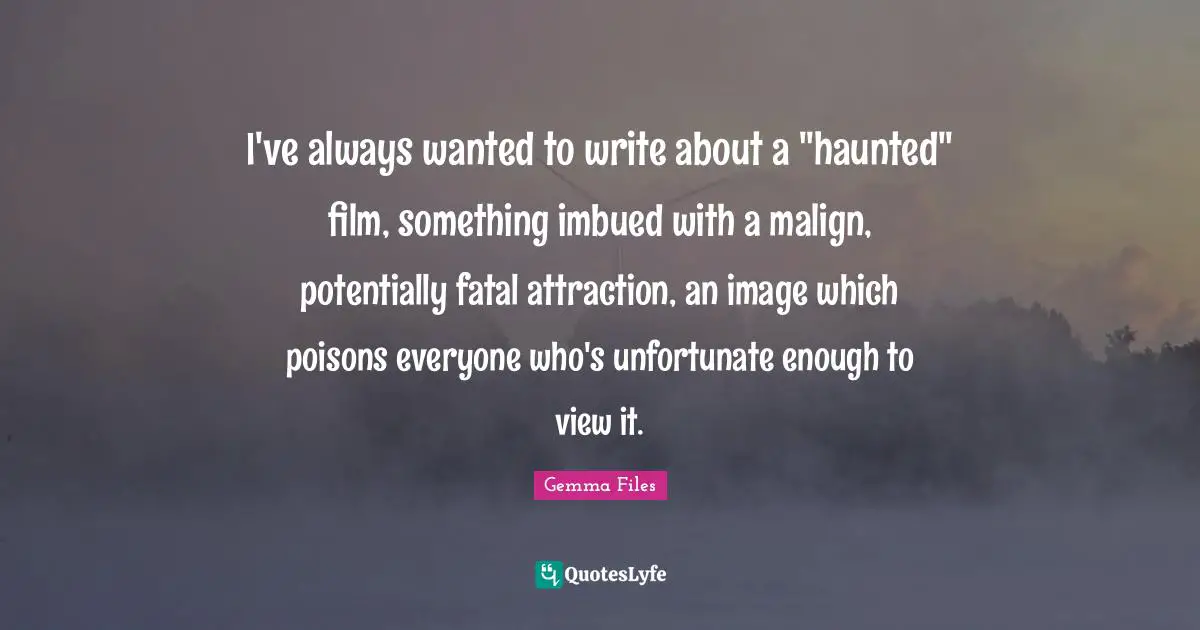 I've always wanted to write about a "haunted" film, something imbued with a malign, potentially fatal attraction, an image which poisons everyone who's unfortunate enough to view it.
