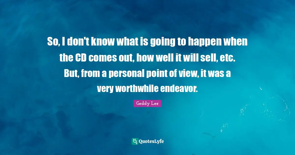 So, I don't know what is going to happen when the CD comes out, how well it will sell, etc. But, from a personal point of view, it was a very worthwhile endeavor.