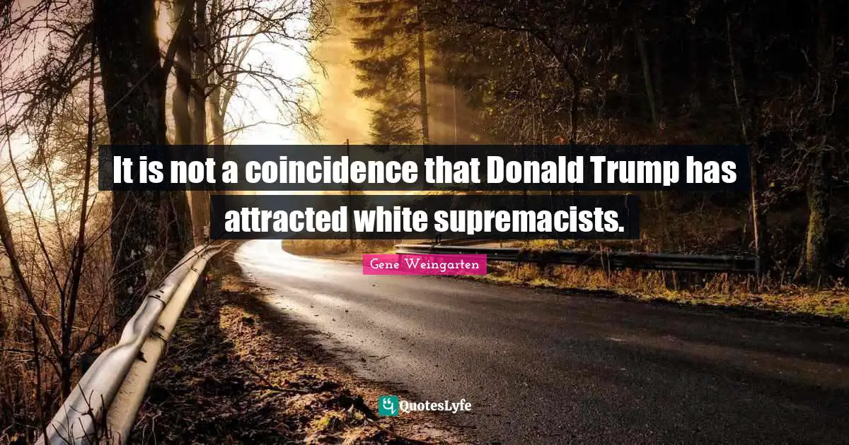 It is not a coincidence that Donald Trump has attracted white supremacists.
