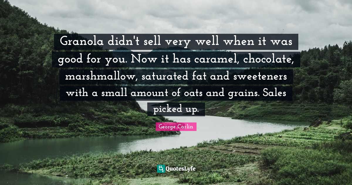 Granola didn't sell very well when it was good for you. Now it has car