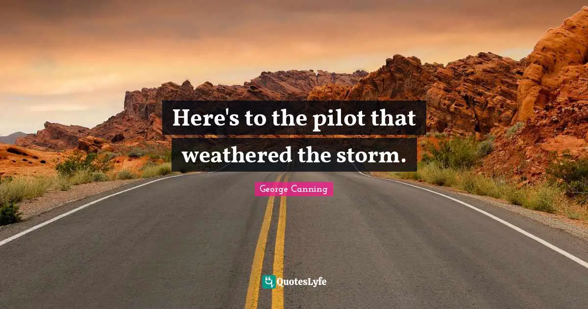 Here's to the pilot that weathered the storm.
