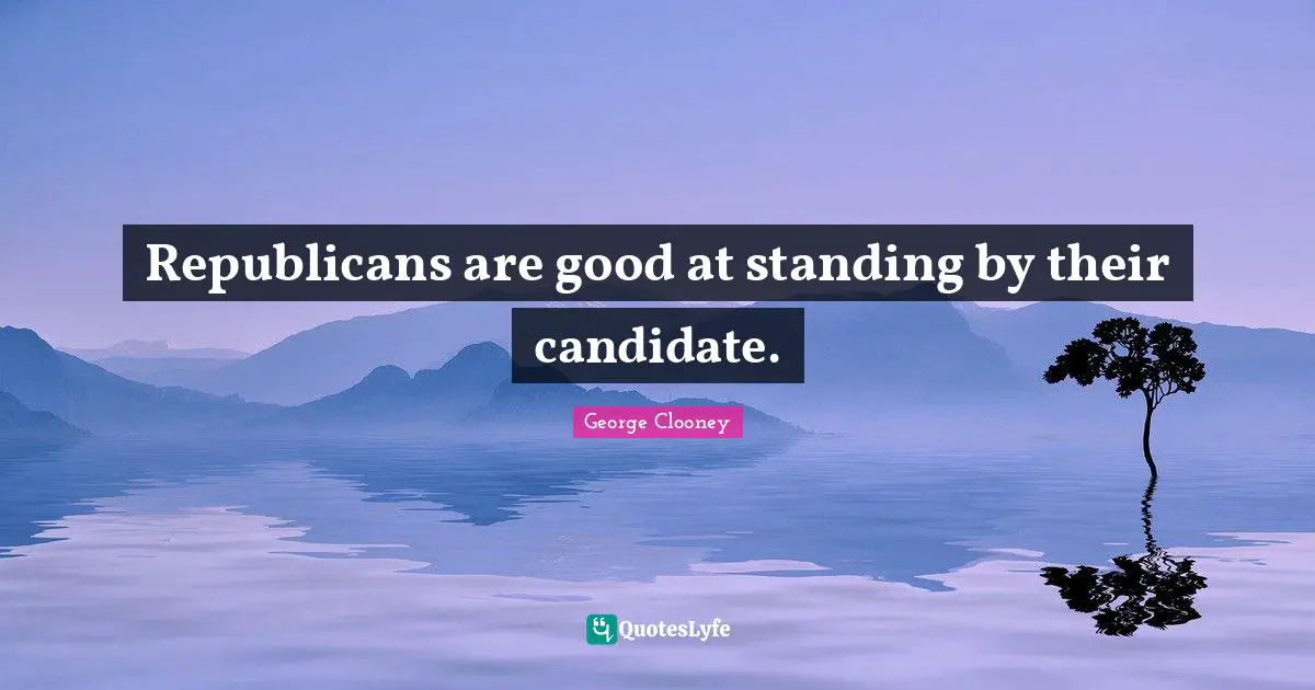 Republicans are good at standing by their candidate.