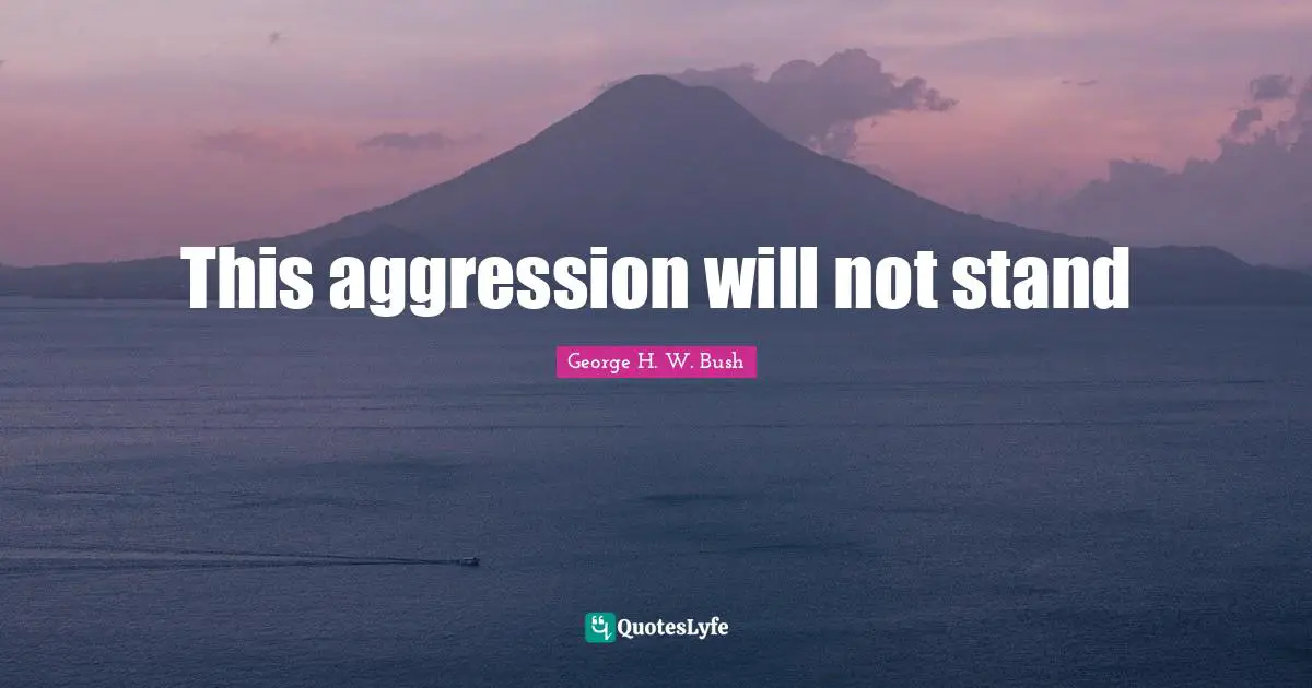This aggression will not stand