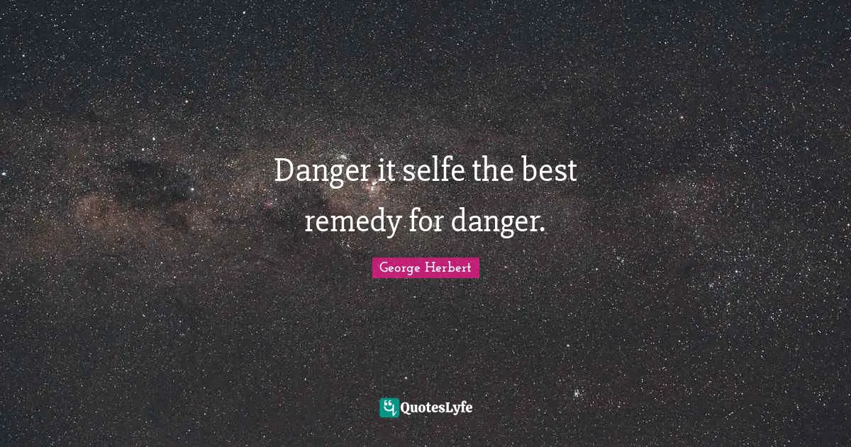 Danger it selfe the best remedy for danger.