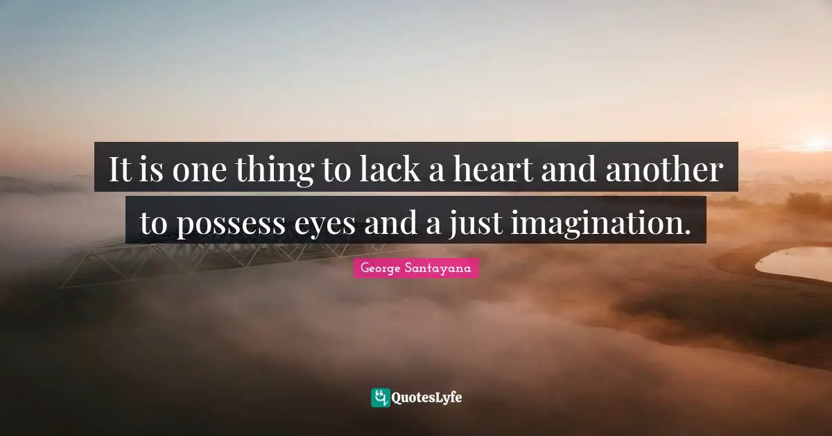 It is one thing to lack a heart and another to possess eyes and a just imagination.