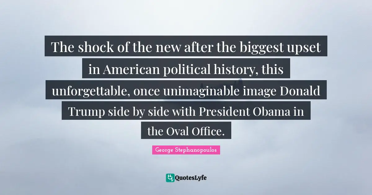 The shock of the new after the biggest upset in American political history, this unforgettable, once unimaginable image Donald Trump side by side with President Obama in the Oval Office.