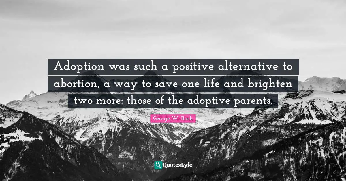 Adoption was such a positive alternative to abortion, a way to save one life and brighten two more: those of the adoptive parents.