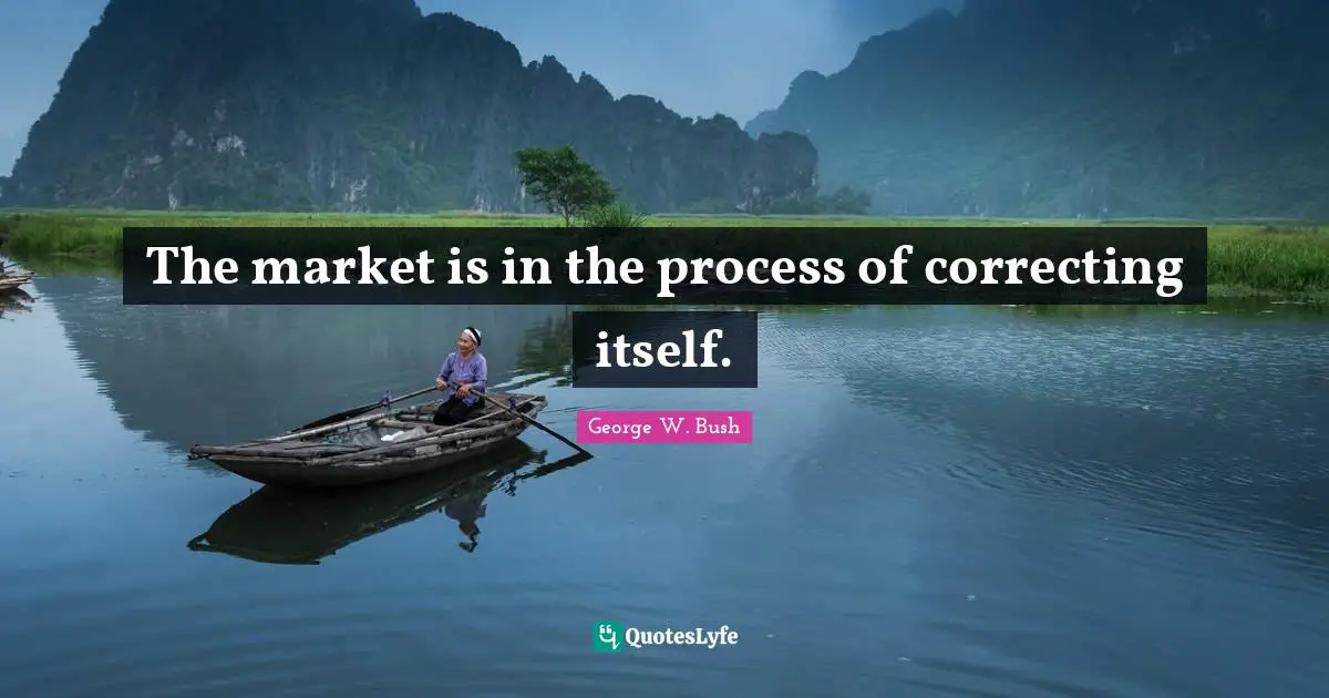 The market is in the process of correcting itself.