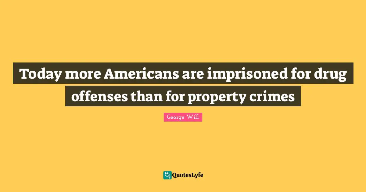 Today more Americans are imprisoned for drug offenses than for property crimes