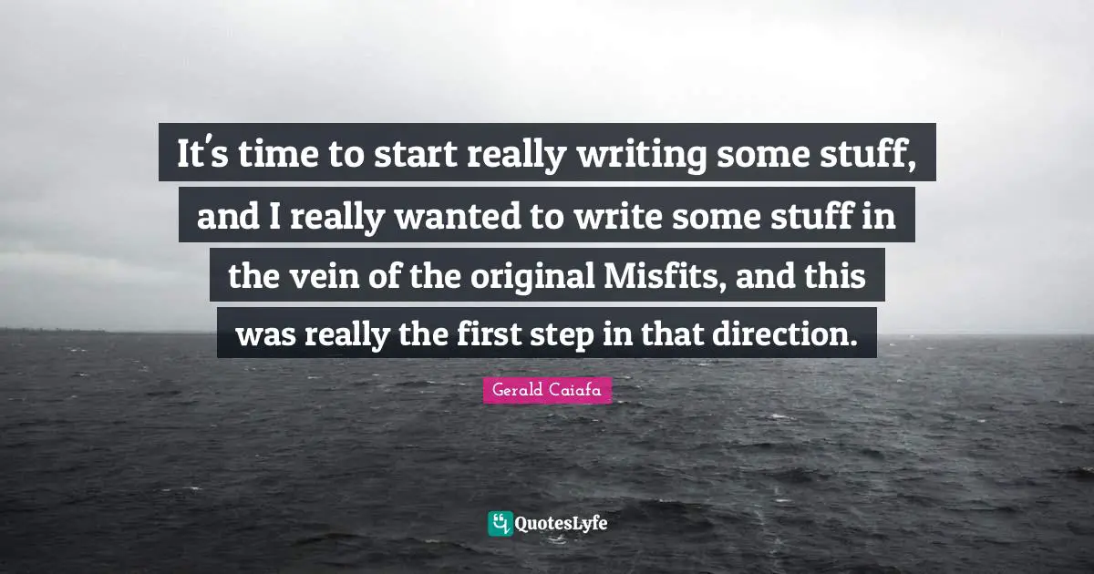 It's time to start really writing some stuff, and I really wanted to write some stuff in the vein of the original Misfits, and this was really the first step in that direction.
