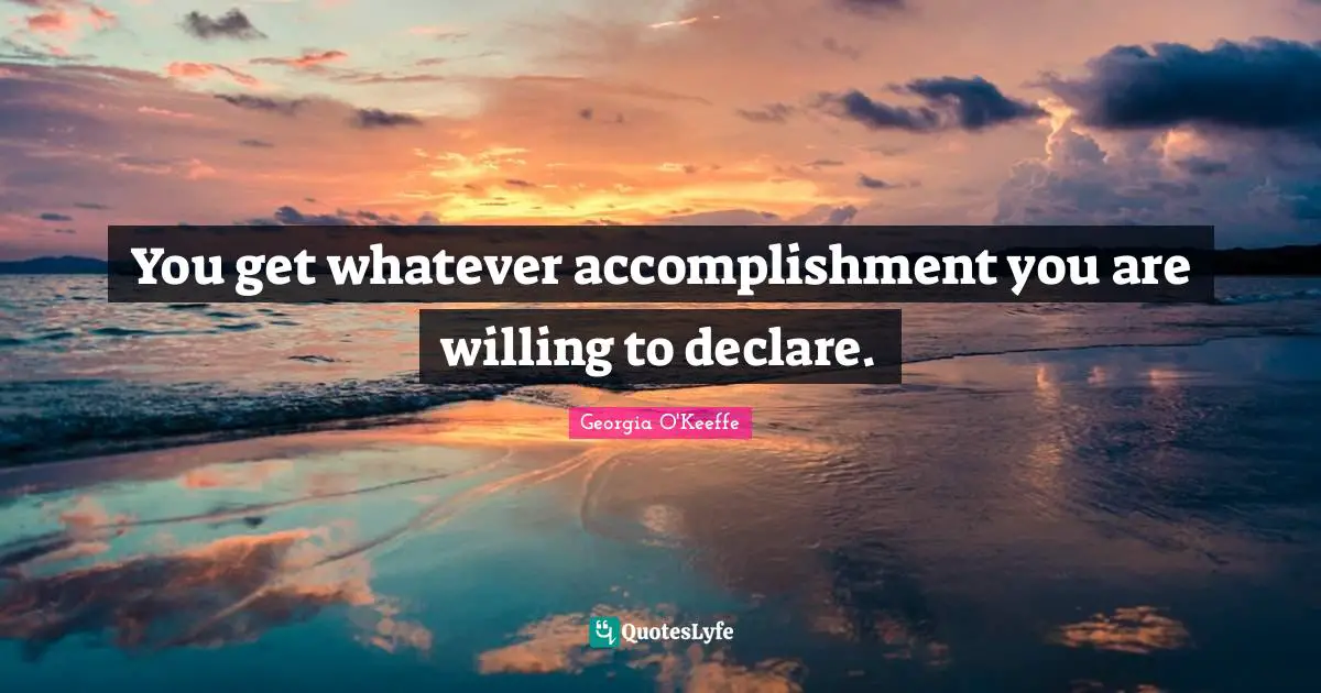 You get whatever accomplishment you are willing to declare.