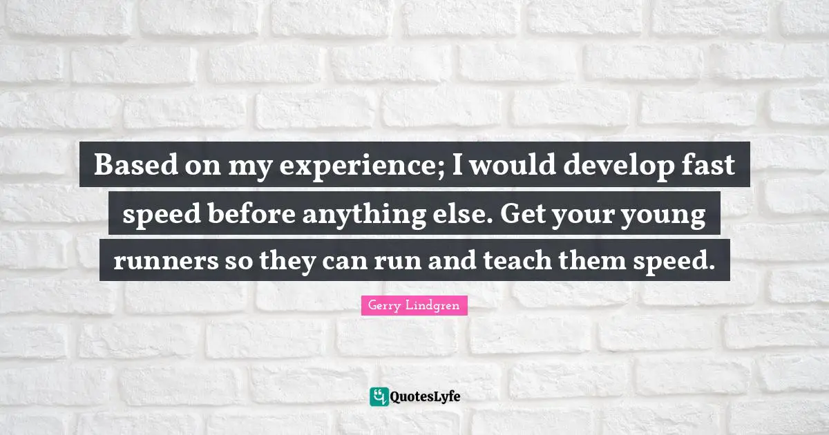 Based on my experience; I would develop fast speed before anything else. Get your young runners so they can run and teach them speed.