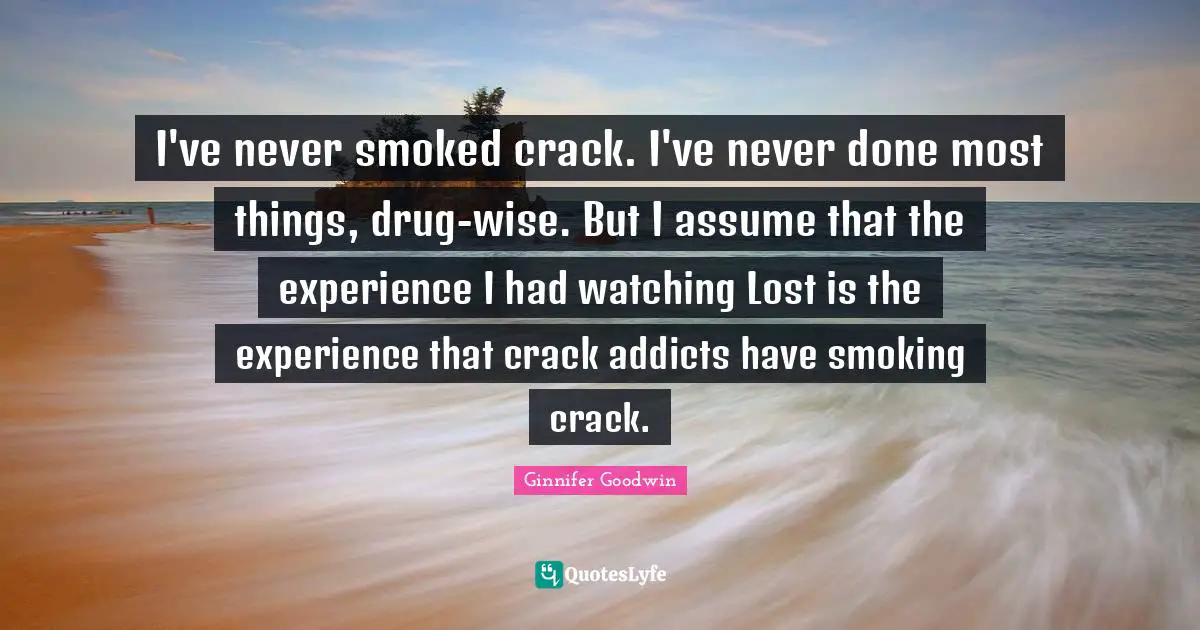 I've never smoked crack. I've never done most things, drug-wise. But I assume that the experience I had watching Lost is the experience that crack addicts have smoking crack.