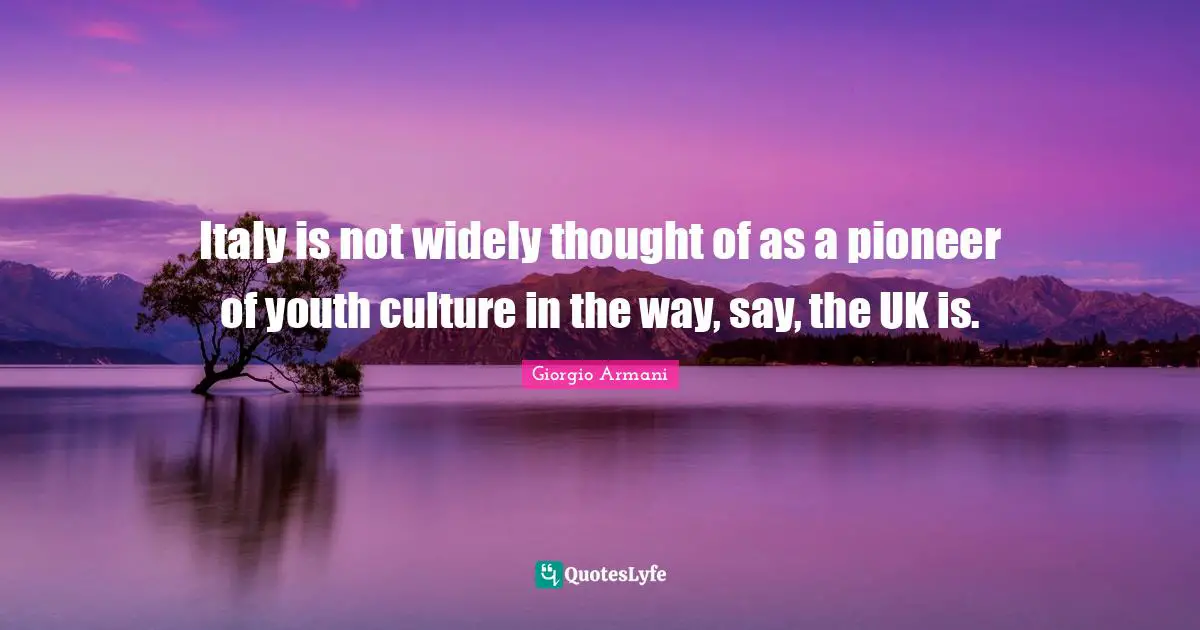 Italy is not widely thought of as a pioneer of youth culture in the way, say, the UK is.