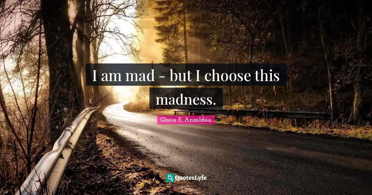 I am mad - but I choose this madness.