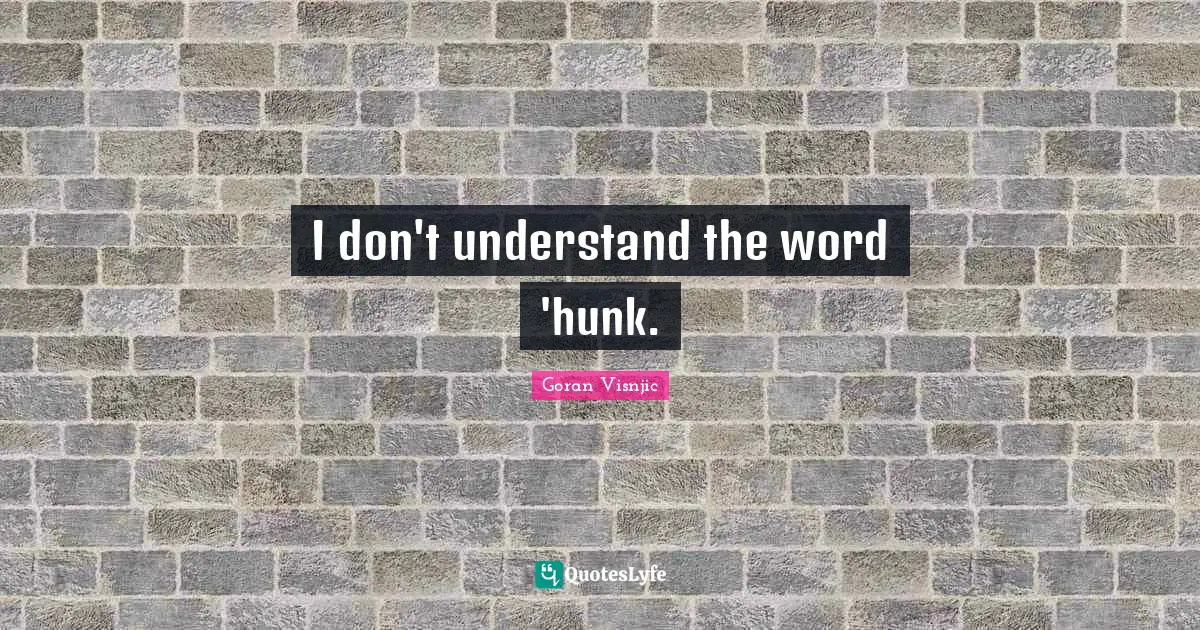 I don't understand the word 'hunk.