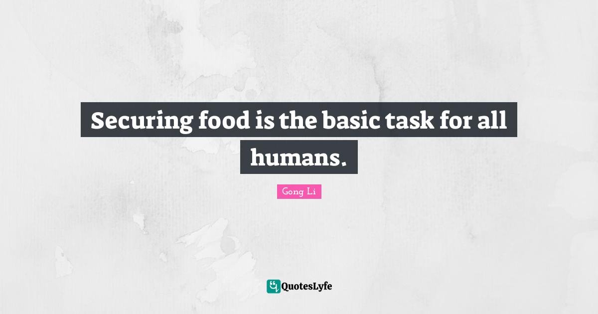 Securing food is the basic task for all humans.