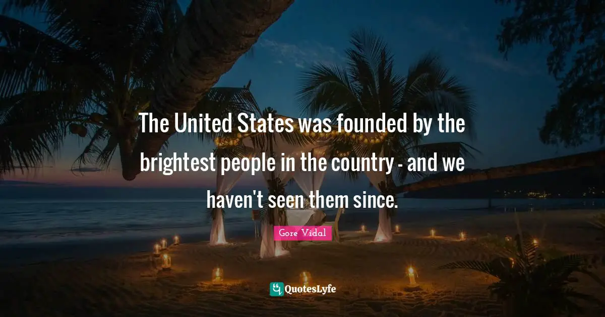 The United States was founded by the brightest people in the country — and we haven't seen them since.